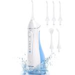 Water Dental Flosser Cordless for Teeth Cleaning - 4 Modes Oral Irrigator Braces Flossers Cleaner, Rechargeable Portable IPX7 Waterproof Powerful Battery for Travel Home