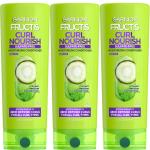 Garnier Fructis Curl Nourish Sulfate Free Moisturizing Conditioner, 12 Fl Oz, 3 Count (Packaging May Vary)