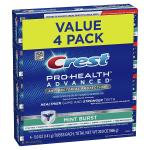 Crest Pro-Health Advanced Antibacterial Protection Toothpaste, Mint Burst, 5 Oz (Pack of 4)