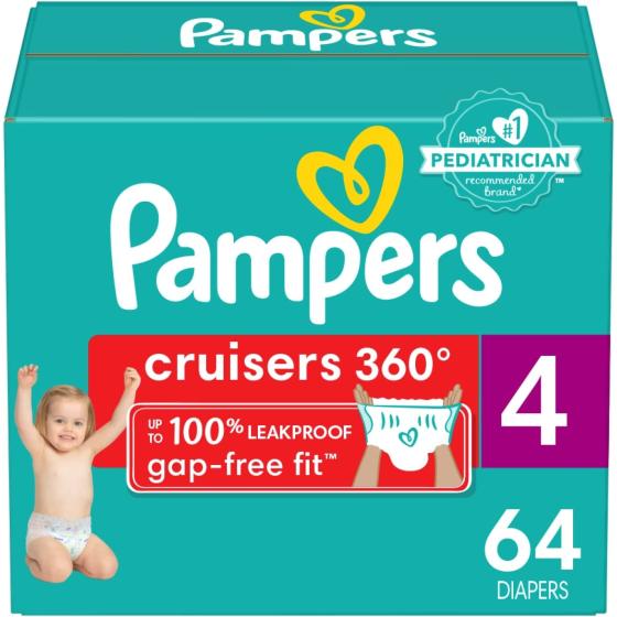 Pampers Cruisers 360 Diapers Size 4 64 Count