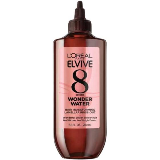 L’Oreal Paris Elvive 8 Second Wonder Water Lamellar, Rinse out Moisturizing Hair Treatment for Silky, Shiny Looking Hair, 6.8 FL; Oz