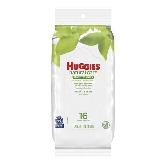 Huggies Natural Care Fragrance Free Baby Wipes 16 Count (6 Pack)