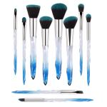 Professional Makeup Brush, Acrylic Diamond Handle Make Up Brushes Series for Full Face Foudation Blush Eyeshadow Concealers Powder Transparent Beauty Tools