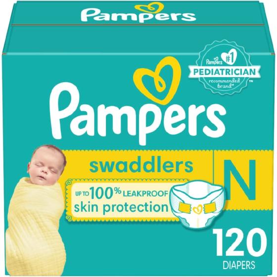 Pampers Swaddlers Newborn Diaper Size 0 120 Count