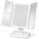 Makeup Mirror 72 LED Mirror 3 Color Lighting Modes, 1x/2x/3x Magnification, Touch Control Design, Portable High Definition Cosmetic Lighted Up Mirror