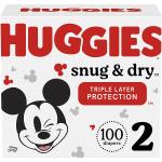 Huggies Snug & Dry Baby Diapers, Size 2 (12-18 lbs), 100 Ct