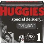 Hypoallergenic Baby Diapers Size 1 (8-14 lbs), Huggies Special Delivery Newborn Diapers, Fragrance Free, Safe for Sensitive Skin, 198 Ct