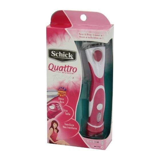Schick Quattro For Women Trimstyle Razor & Bikini Trimmer (Color Mat Vary)