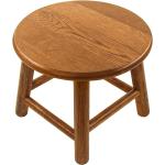 CONSDAN Kids Stool, Milking Stool, USA Grown Oak, Plant Stand, Handcrafted Solid Wood Stool, 9" Low Stool, Round Step Stool, Wooden Stool for Kids, Small Short Stool, Shoe Changing Stool(Chocolate)