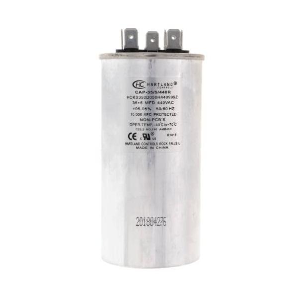 35 + 5 MFD Capacitor 370 or 440 VAC Oval Run Capacitor for Fan Motor Blower Condenser in Air Handler Straight Cool - Heat Pump Air Conditioner - Furnace - Pool Pump - by The HVAC Genius