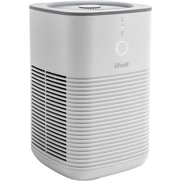 LEVOIT Air Purifier for Home Bedroom, HEPA Fresheners Filter Small Room Cleaner with Fragrance Sponge for Smoke, Allergies, Pet Dander, Odor, Dust Remover, Office, Desktop, Table Top, 1 Pack, White