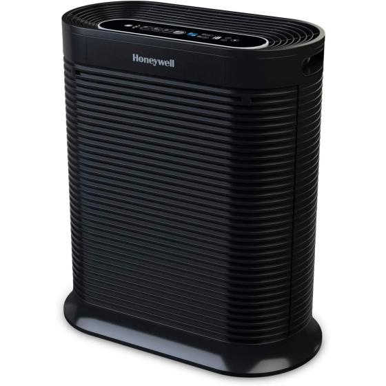 Honeywell HEPA Air Purifier with Bluetooth, Airborne Allergen Reducer for Extra Large Rooms (465 sq ft), Black - Wildfire/Smoke, Pollen, Pet Dander, and Dust Air Purifier, HPA8350