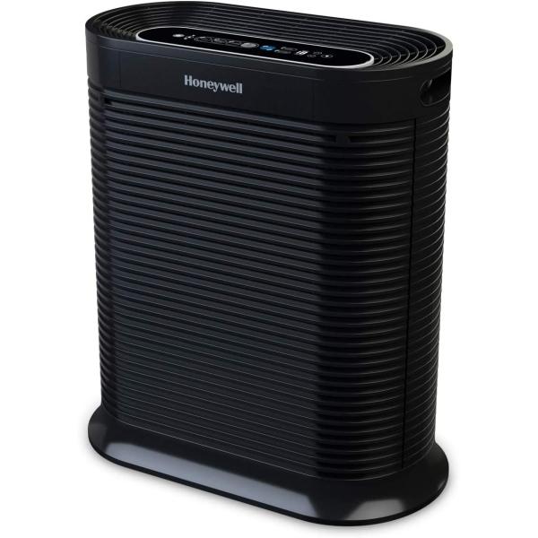 Honeywell HEPA Air Purifier with Bluetooth, Airborne Allergen Reducer for Extra Large Rooms (465 sq ft), Black - Wildfire/Smoke, Pollen, Pet Dander, and Dust Air Purifier, HPA8350