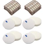 Colorfullife 4 Foam + 2 Post-Motor Filters for Shark Navigator Professional NV70, NV71, NV80, NVC80C, NV90, NV95, UV420 for Shark Rotator Professional XL Capacity NV90 Replacement Parts XFF80 XHF80