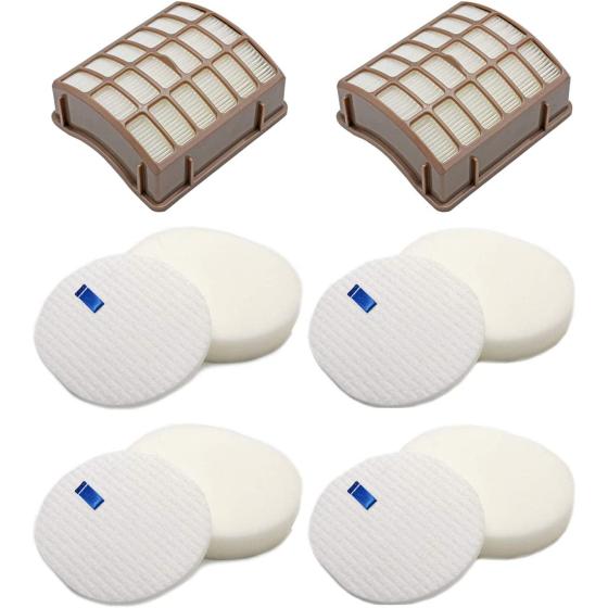Colorfullife 4 Foam + 2 Post-Motor Filters for Shark Navigator Professional NV70, NV71, NV80, NVC80C, NV90, NV95, UV420 for Shark Rotator Professional XL Capacity NV90 Replacement Parts XFF80 XHF80