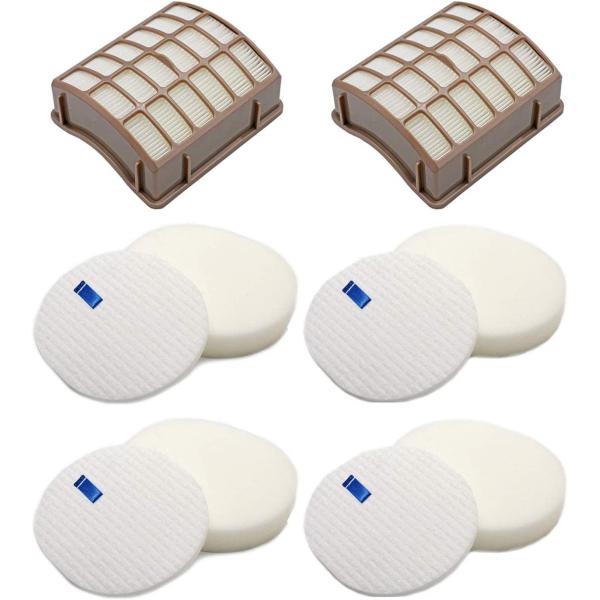 Colorfullife 4 Foam + 2 Post-Motor Filters for Shark Navigator Professional NV70, NV71, NV80, NVC80C, NV90, NV95, UV420 for Shark Rotator Professional XL Capacity NV90 Replacement Parts XFF80 XHF80
