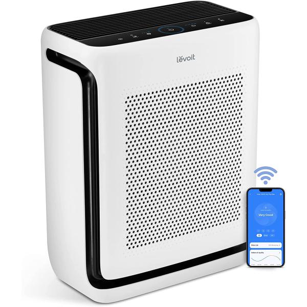 LEVOIT Air Purifiers for Home Large Room Up to 1900 Ft2 in 1 Hr with Washable Filters, Air Quality Monitor, Smart WiFi, H13 True HEPA Filter Removes 99.97% of Allergy, Pet Hair in Bedroom, Vital 200S