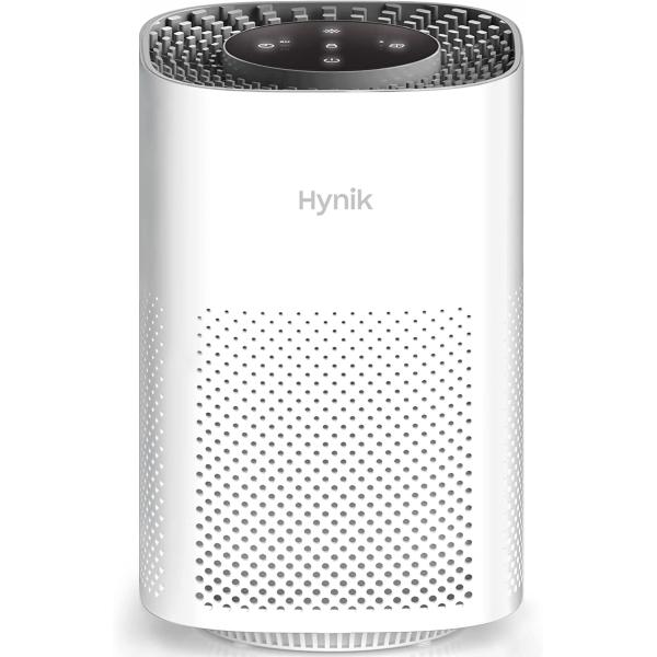 Hynik Alviera Air Purifiers for Bedroom, Air Purifier w/ H13 True HEPA Filter for Smoke Pollen Dander Hair Smell, 24db Filtration System Office Living Room Kitchen, Gfit for Home, w/Sleep Eye Mask