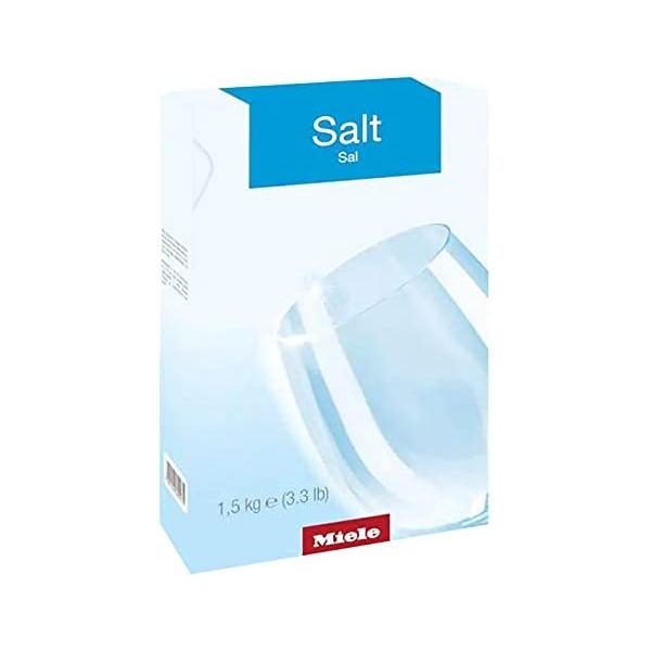 Miele Dishwasher Salt, Reactivation Salt with Extra Coarse Grains for Protecting Dishwashers and Dishes from Limescale Deposits, 3.3 lb