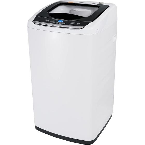 BLACK+DECKER Small Portable Washer, Washing Machine for Household Use, Portable Washer 0.9 Cu. Ft. with 5 Cycles, Transparent Lid & LED Display