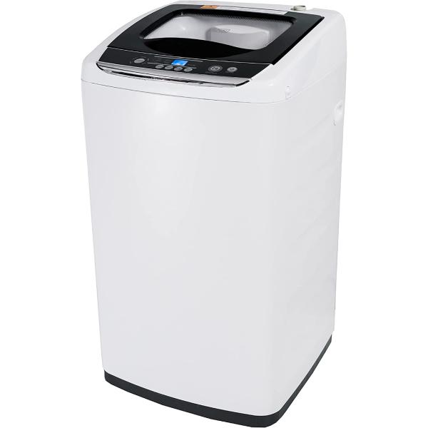 BLACK+DECKER Small Portable Washer, Washing Machine for Household Use, Portable Washer 0.9 Cu. Ft. with 5 Cycles, Transparent Lid & LED Display