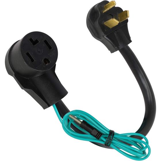Dryer Plug Adapter 4 Prong to 3 Prong, Dryer Prong Adapter 4 to 3 Cord N10-30P to N14-30R, 1.5FT STW 10AWG/3 3 Prong Dryer Washer Cord, 30AMP, 250 Volt