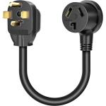 Cleyean Dryer Adapter 3 Prong to 4 Prong Dryer Plug Adapter Cord NEMA 14-30P to 10-30R, STW 10AWG, 30Amp, 250V, 1.5FT