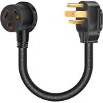 Beauty Kate Dryer Adapter Cord 3 Prong to 4 Prong - NEMA 14-30P Male to 10-30R Female, 30A, 250V, Dryer Cord Adapter 4 to 3 Prong