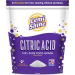 Lemi Shine 100% Citric Acid 5 Pound Bag l Pure Food-Grade Flavor Enhancer & All-Natural Preservative | Fragrance Free Citric Acid for Bath Bombs, Cooking, Canning, & Homemade Cleaning Supplies