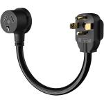 1.5 FT NEMA 14-30P to 10-30R Welder Dryer Plug, 30 Amp,250V,STW 10AWG*3C, 4 Prong to 3 Prong Dryer Adapter, Electric Vehicle Charging Adapter,Black