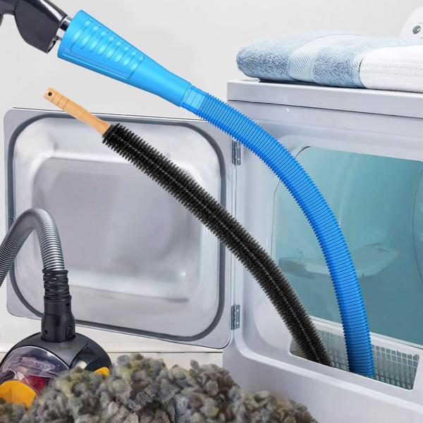 Sealegend 2 Pieces Dryer Vent Cleaner Kit and Dryer Lint Brush Vacuum Hose Attachment Brush Lint Remover Power Washer and Dryer Vent Vacuum Hose