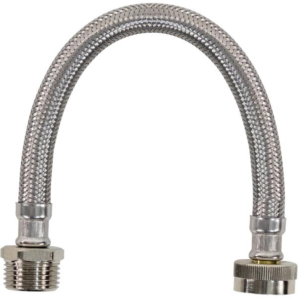Certified Appliance Accessories WI12SSFM Braided Stainless Steel Water-Inlet Hose, 1ft