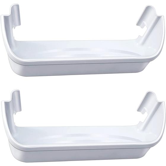2 Pack 240323001 Refrigerator Door Bin Shelf Compatible with Frigidaire and Electrolux, Bottom 2 shelves, White, Single Unit, Replaces AP2115741, AH429724, EA429724, PS429724, 240323007,