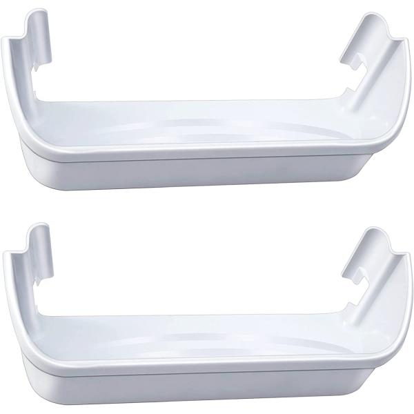 2 Pack 240323001 Refrigerator Door Bin Shelf Compatible with Frigidaire and Electrolux, Bottom 2 shelves, White, Single Unit, Replaces AP2115741, AH429724, EA429724, PS429724, 240323007,
