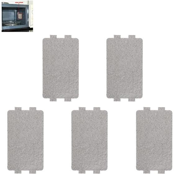 5 PCS Waveguide Cover, Universal Microwave Oven Mica Plate Sheet, 117mm X 64mm, Replacement Accessory for Home Kitchen Office