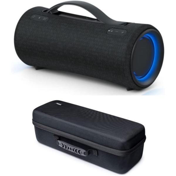 Sony SRS-XG300 X-Series Wireless Portable-Bluetooth Party-Speaker (Black) Bundle with Knox Gear Hard Travel Case (2 Items)