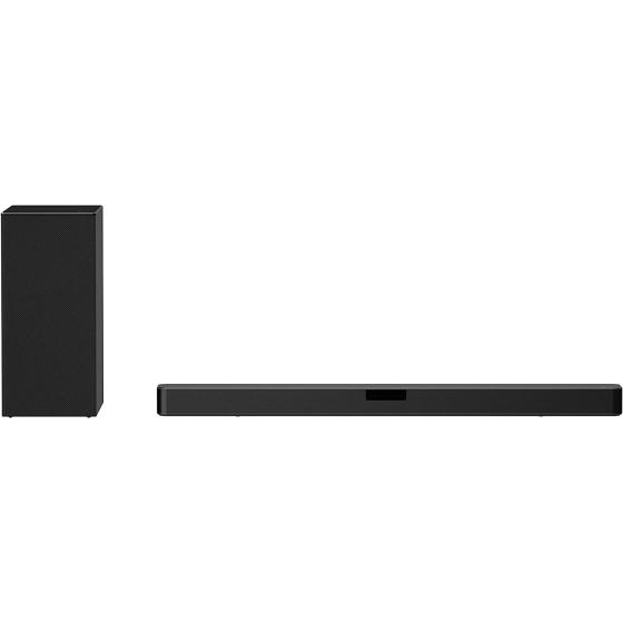 LG SN5Y Sound Bar w/Subwoofer, 2.1 ch, 400W, Power, High Res Audio, DTS Virtual: X, AI Sound Pro, Wireless Surround Sound Ready, Bluetooth Connectivity - Black