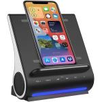 Fast Charging Wireless Charger, Bluetooth Premium Speakers, Docking Station with Built in Mic Handsfree Call, 4 in 1 Station for iPhone 14/13/12/11/X Samsung Galaxy S22/S21/S20
