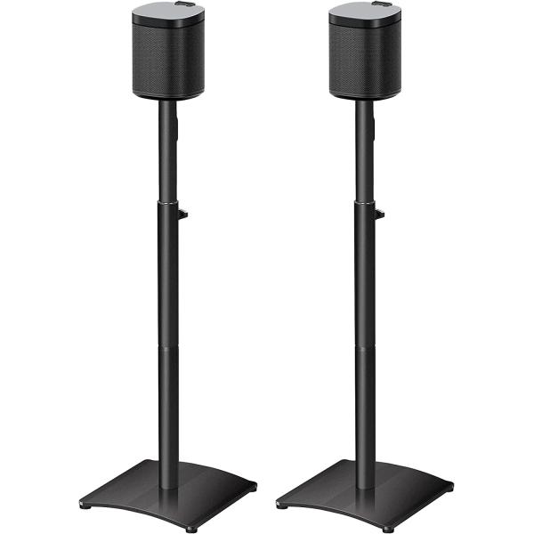 Mounting Dream Speaker Stands for SONOS ONE, ONE SL, Play:1, Height Adjustable Up to 48.3", Set of 2 Surround Sound Speaker Stand with Cable Management, 13.2 LBS Loading MD5412