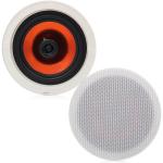 Herdio 6.5” Flush Mount in-Ceiling Speakers 2-Way Passive Speaker System 300 Watts Perfect for Humid Indoor Outdoor, Kitchen,Bedroom,Bathroom,Covered Porches(A Pair)