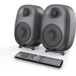 BESTISAN 50 Watt Powered Bookshelf Speakers with Bluetooth 5.0 and Wired Optical RCA Input Port, Bass and Treble Adjustable, Deep Bass, 3 Audio Mode Design, Remote Control