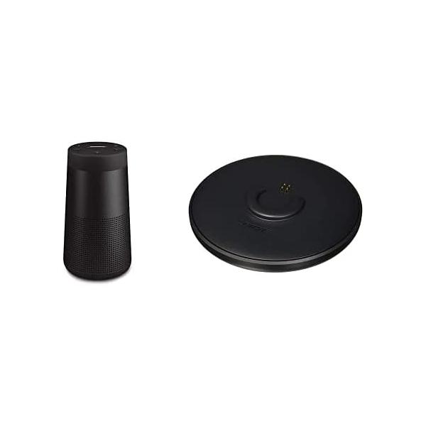 Bose SoundLink Revolve (Series II) Portable Bluetooth Speaker – Wireless Water-Resistant Speaker, Black & SoundLink Revolve Charging Cradle Black