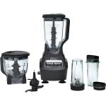 Ninja BL770 Mega Kitchen System, 1500W, 4 Functions for Smoothies, Processing, Dough, Drinks & More, with 72-oz.* Blender Pitcher, 64-oz. Processor Bowl, (2) 16-oz. To-Go Cups & (2) Lids, Black