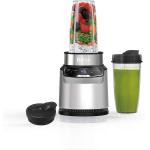 Ninja BN401 Nutri Pro Compact Personal Blender, Auto-iQ Technology, 1100-Peak-Watts, for Frozen Drinks, Smoothies, Sauces & More, with (2) 24-oz. To-Go Cups & Spout Lids, Cloud Silver