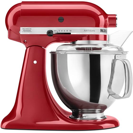 KitchenAid KSM150PSER Artisan Tilt-Head Stand Mixer with Pouring Shield, 5-Quart, Empire Red