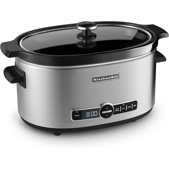 KitchenAid KSC6223SS 6-Qt. Slow Cooker with Standard Lid - Stainless Steel