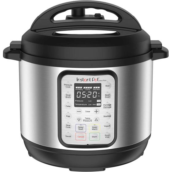 Instant Pot Duo Plus 9-in-1 Electric Pressure Cooker, Slow Cooker, Rice Cooker, Steamer, Sauté, Yogurt Maker, Warmer & Sterilizer, Includes Free App with over 1900 Recipes, Stainless Steel, 8 Quart
