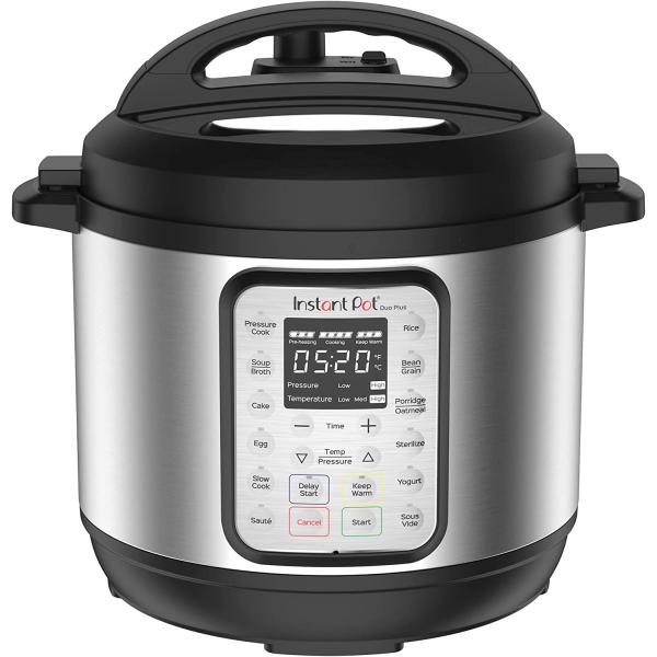 Instant Pot Duo Plus 9-in-1 Electric Pressure Cooker, Slow Cooker, Rice Cooker, Steamer, Sauté, Yogurt Maker, Warmer & Sterilizer, Includes Free App with over 1900 Recipes, Stainless Steel, 8 Quart