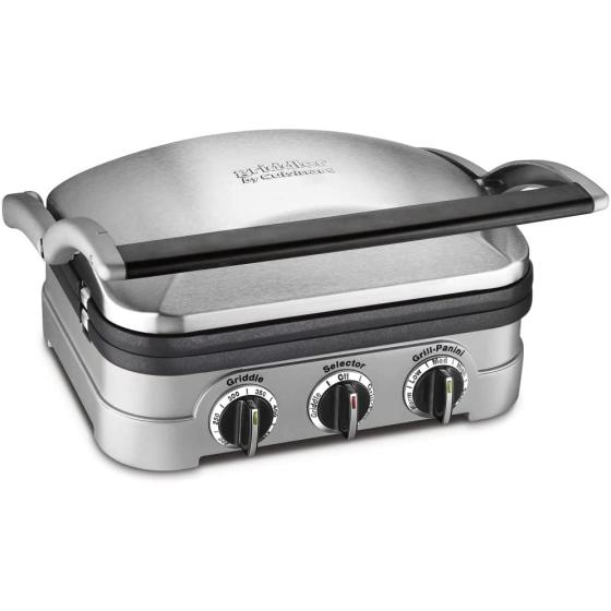 Panini Press by Cuisinart, Stainless Steel Griddler, Sandwich Maker & More, 5-IN-1, GR-4NP1