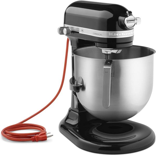 KitchenAid KSM8990OB 8-Quart Commercial Countertop Mixer, 10-Speed, Gear-Driven, Onyx Black